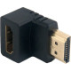 Адаптер Extradigital HDMI to HDMI, 90 Degree, v1.4, Gold